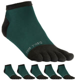 FUN TOES Men's Toe Socks Lightweight Breathable-Value 6 PAIRS Pack- Size 6-12