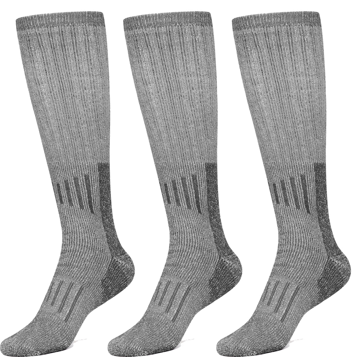 Boot Knee High Socks Merino Wool 80 Long Length 3 Pairs Shoe size 81