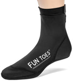 FUN TOES 2 Pairs BEACH SOCKS for Volleyball Soccer, Camping, Rafting, Diving and all sand sports