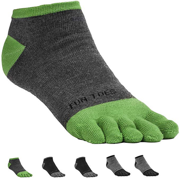 FUN TOES Men's Toe Socks Lightweight Breathable-Value 6 PAIRS Pack- Size  6-12, 2 Black/ 2 Grey / 2 Fun Blue, 10-13 : : Clothing, Shoes &  Accessories