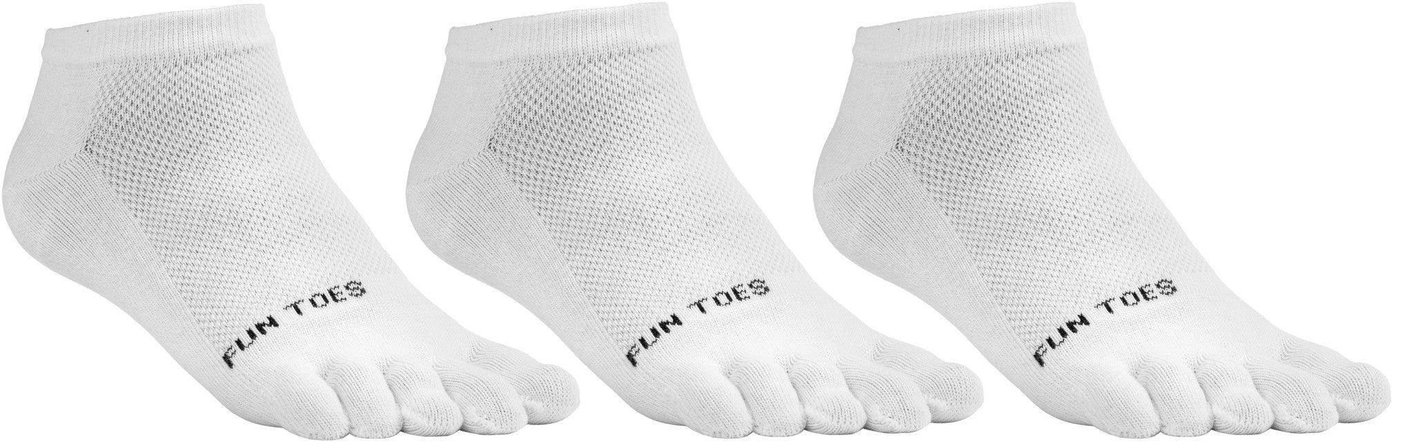 FUN TOES Women's Toe Socks Barefoot Running Socks Size 9-11 Shoe