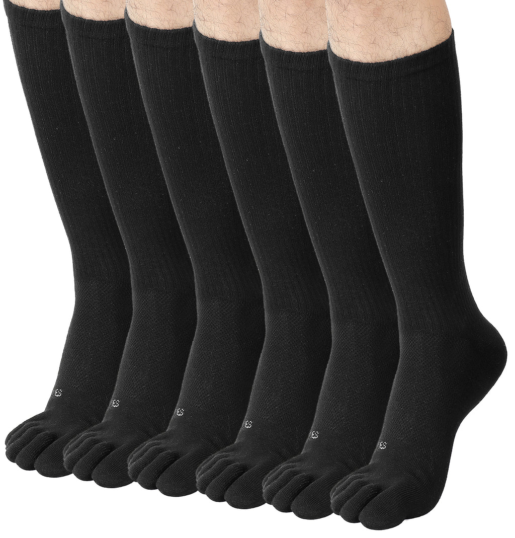 Size 39-44/45-48, 5 Pairs，Men's 5-Finger Socks Cotton Split Toe Socks Fancy  Running Toe Sock Sport Five Finger Sock