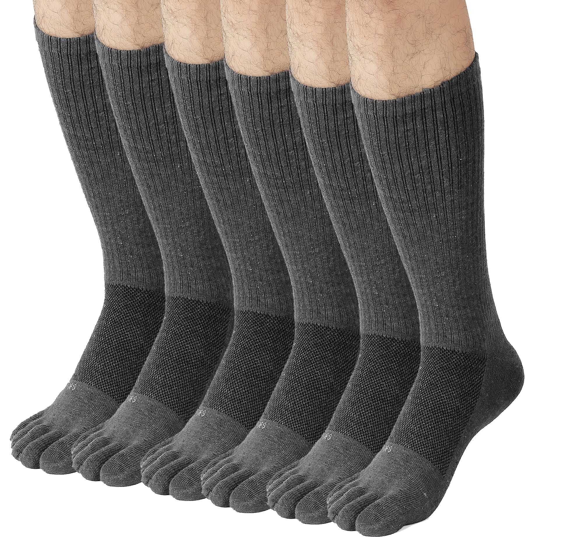 Men Crew Toe Socks Athletic Running Proper Toe Alignment Breathable Me – Fun  Toes