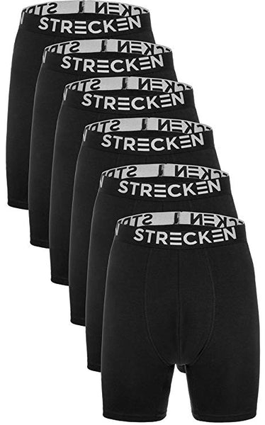 STRECKEN 6 Pack Men Ultra Soft Boxer Brief Breathable Cotton Underwear –  Fun Toes