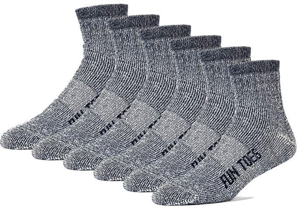 Women Merino Wool Ankle Socks Pack of 6 Arch Support and Cushioning He –  Fun Toes