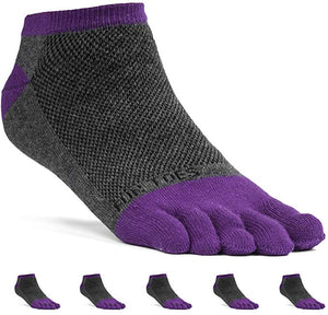 5 Pairs Men s Toe Socks Breathable 5 Fingers Socks Low Cut Running Socks